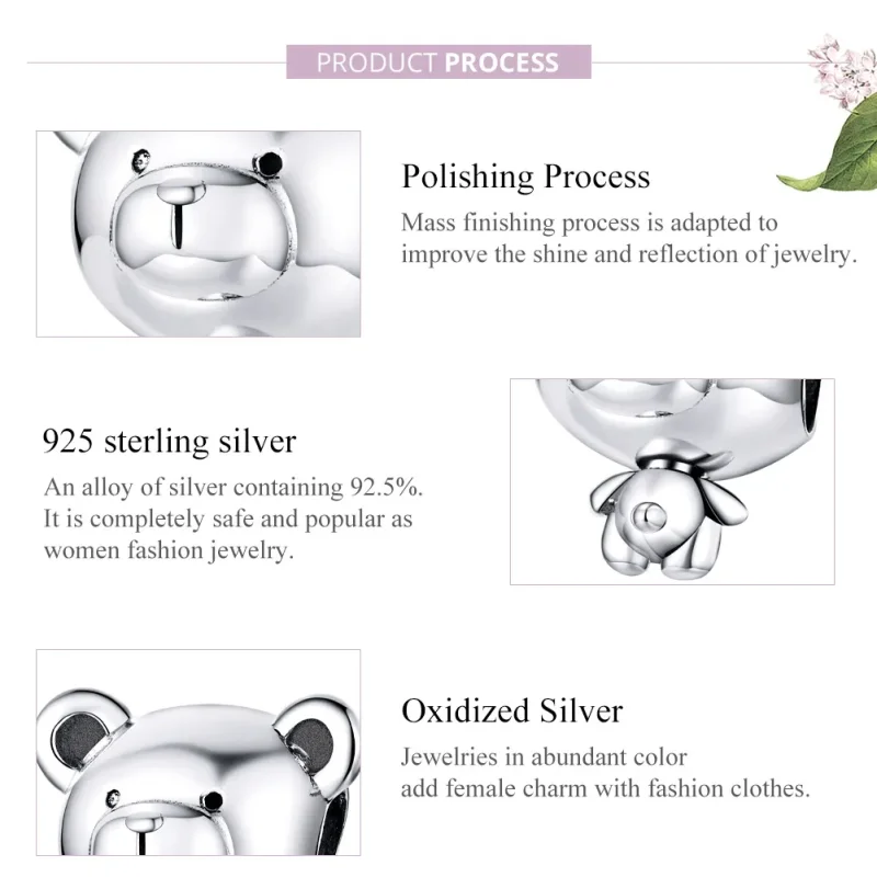 (image for) Pandora Style Silver Charm, Pooh - SCC1502 - View 8