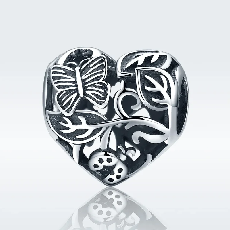 (image for) Pandora Style Silver Charm, Rain-Back Garden - SCC155 - View 2