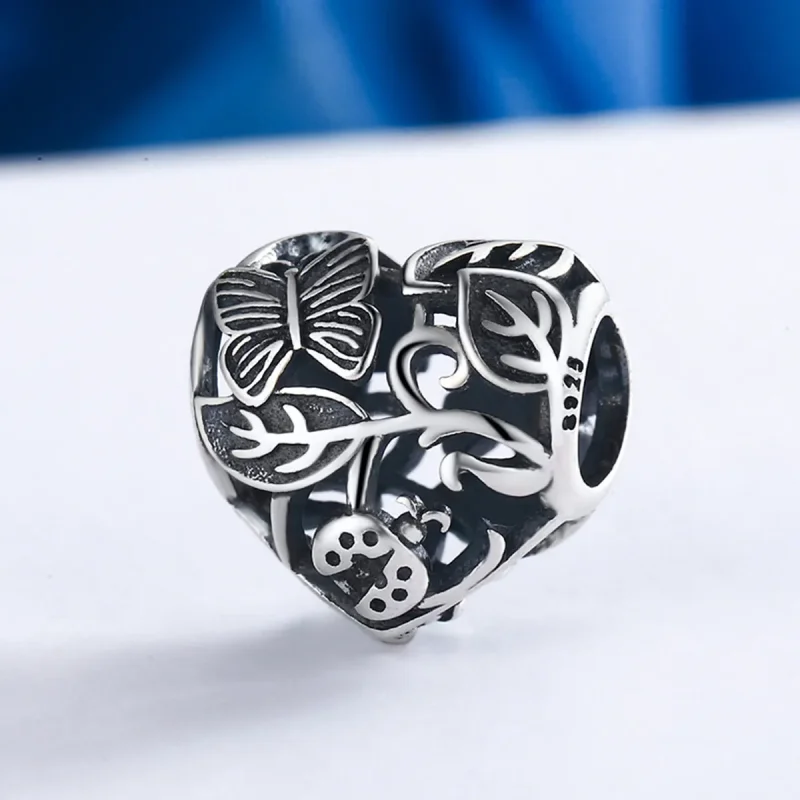 (image for) Pandora Style Silver Charm, Rain-Back Garden - SCC155 - View 4