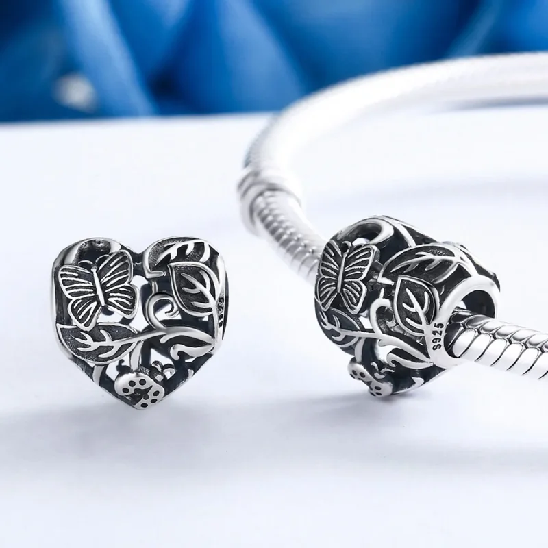 (image for) Pandora Style Silver Charm, Rain-Back Garden - SCC155 - View 5