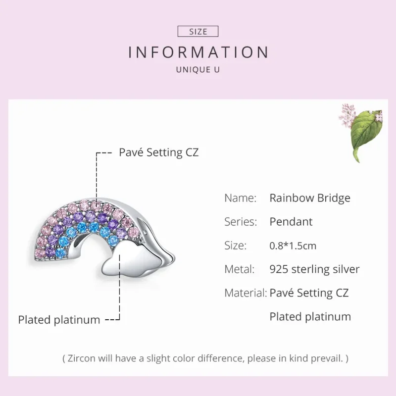 (image for) Pandora Style Silver Charm, Rainbow Bridge - SCC1788 - View 7