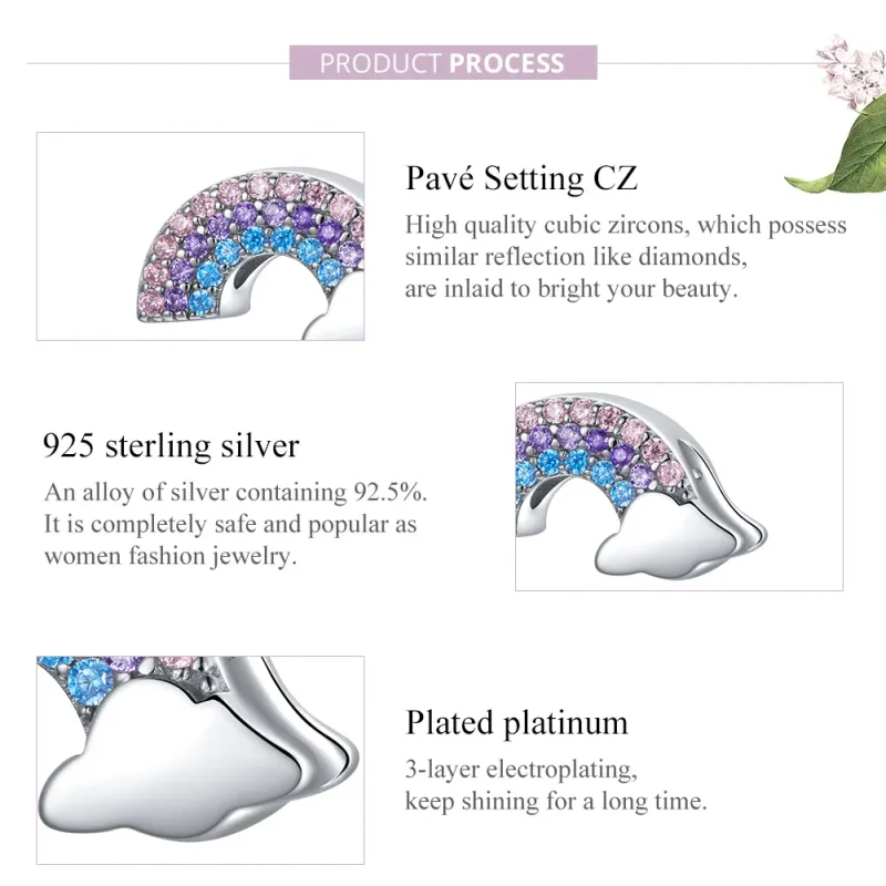 (image for) Pandora Style Silver Charm, Rainbow Bridge - SCC1788 - View 8