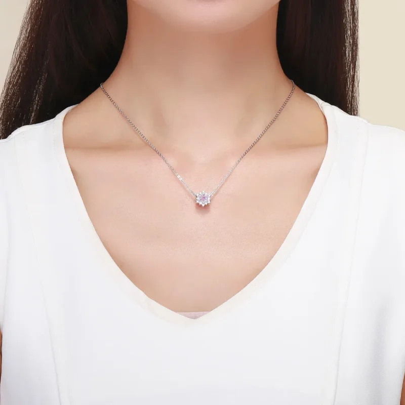 (image for) Pandora Style Silver Charm, Red Lotus - BSC038 - View 5