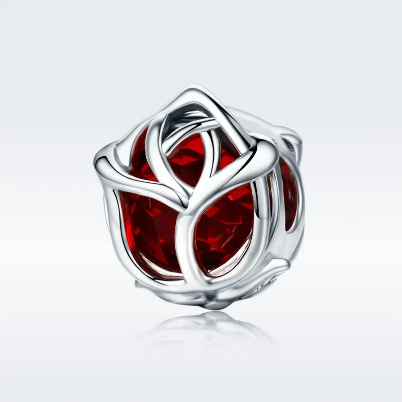 (image for) Pandora Style Silver Charm, Red Roses - SCC568 - View 2