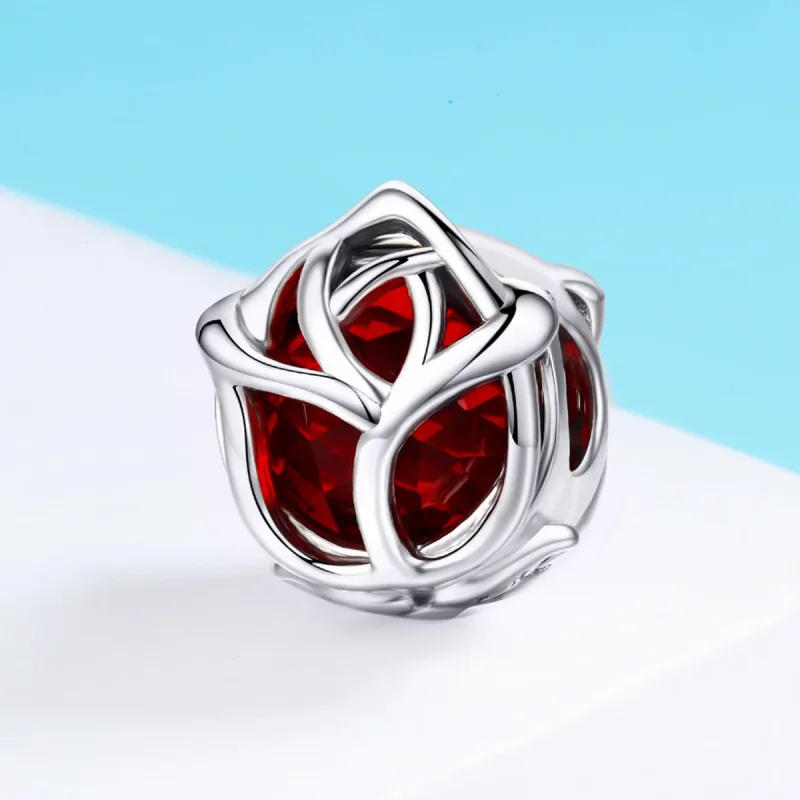 (image for) Pandora Style Silver Charm, Red Roses - SCC568 - View 3