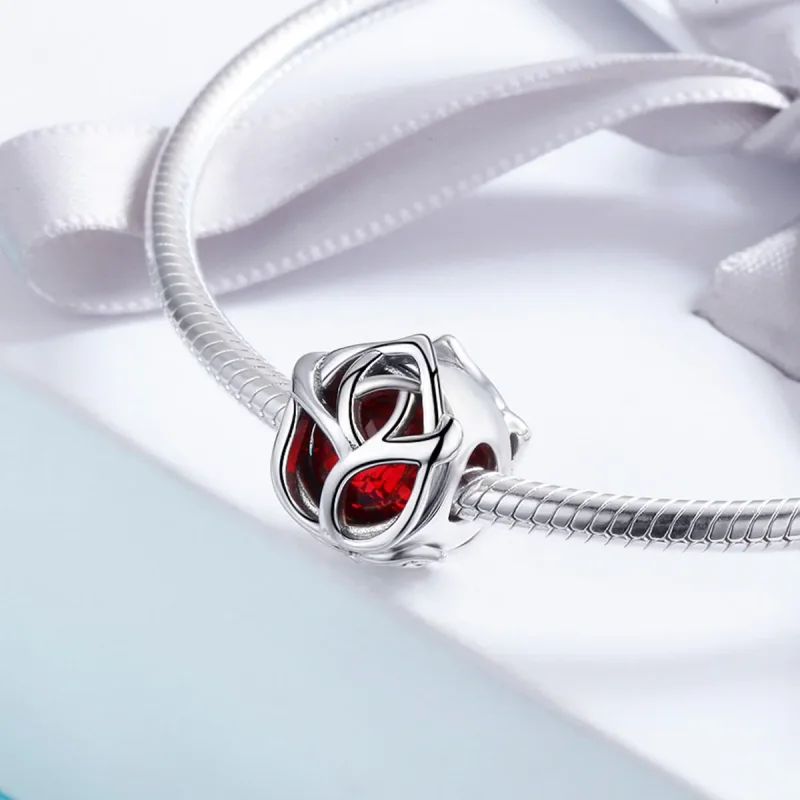 (image for) Pandora Style Silver Charm, Red Roses - SCC568 - View 4