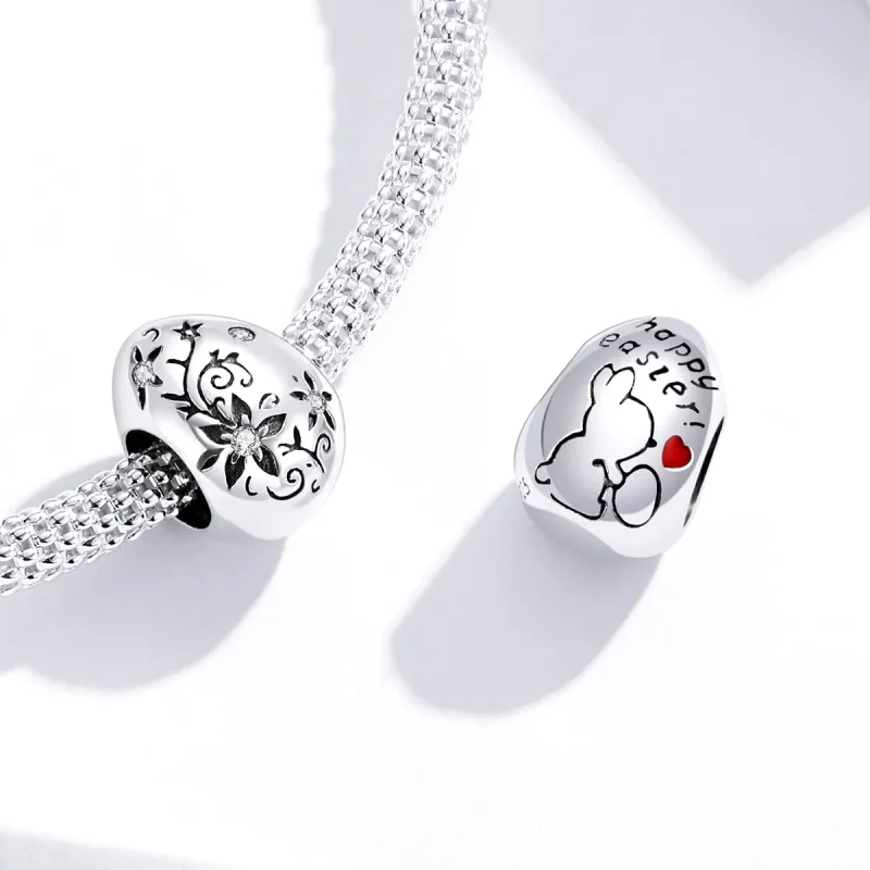 (image for) Pandora Style Silver Charm, Retro Easter Egg, Enamel - SCC1466 - View 3