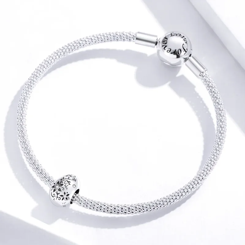 (image for) Pandora Style Silver Charm, Retro Easter Egg, Enamel - SCC1466 - View 4