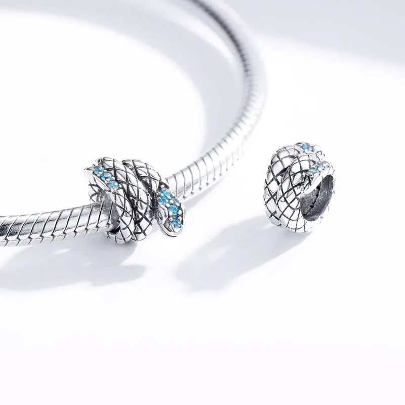 (image for) Pandora Style Silver Charm, Retro Snake - SCC1351 - View 4