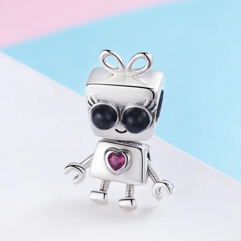 (image for) Pandora Style Silver Charm, Robot Didi - SCC885 - View 2