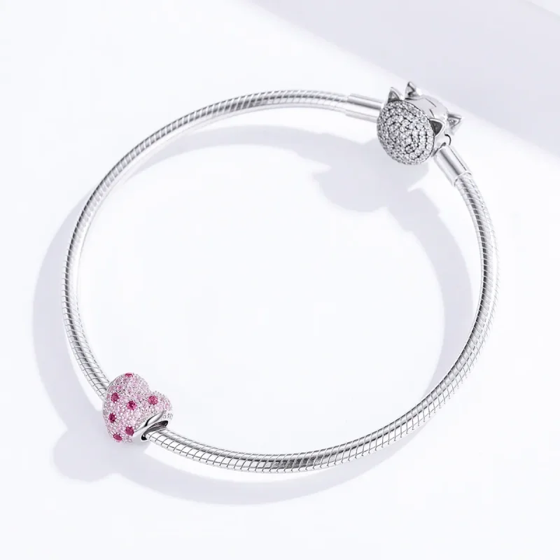 (image for) Pandora Style Silver Charm, Romance of Young Girl - BSC118 - View 3