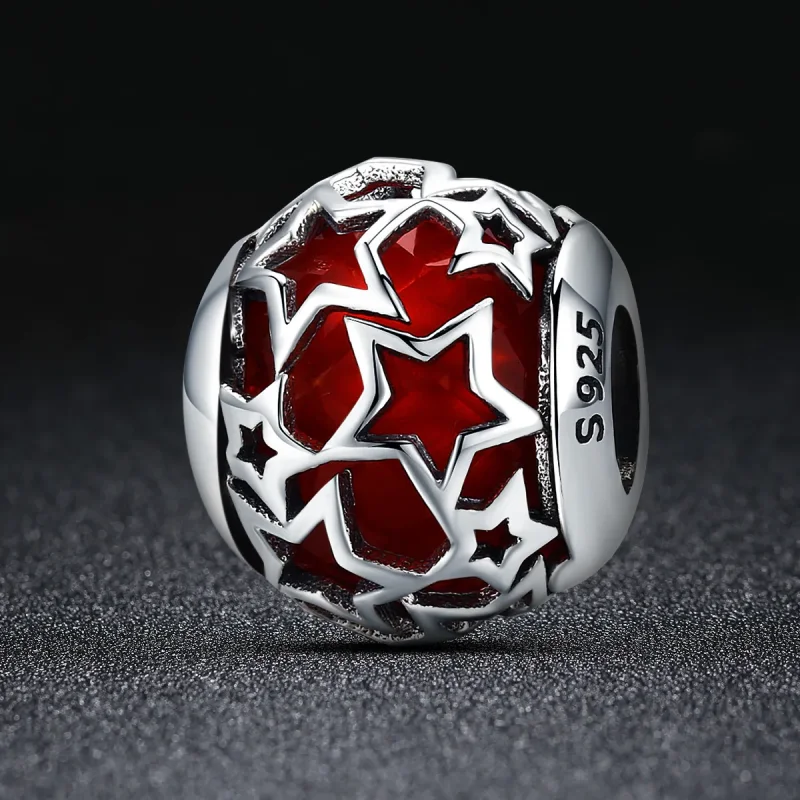 (image for) Pandora Style Silver Charm, Romantic Stars - SCC509 - View 2