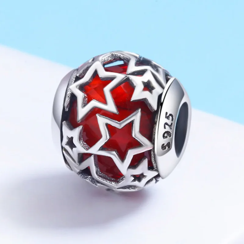 (image for) Pandora Style Silver Charm, Romantic Stars - SCC509 - View 3