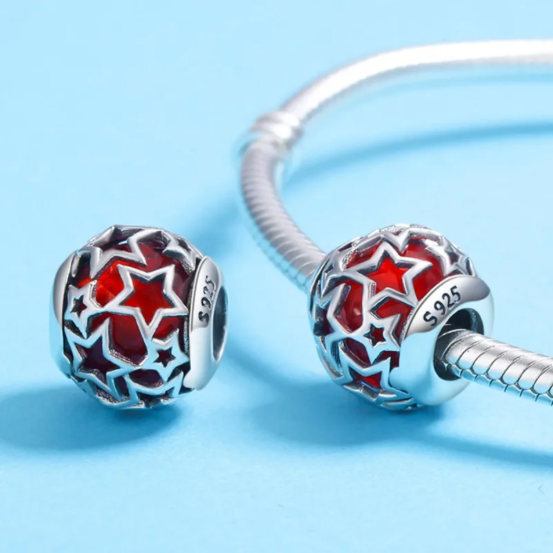 (image for) Pandora Style Silver Charm, Romantic Stars - SCC509 - View 5