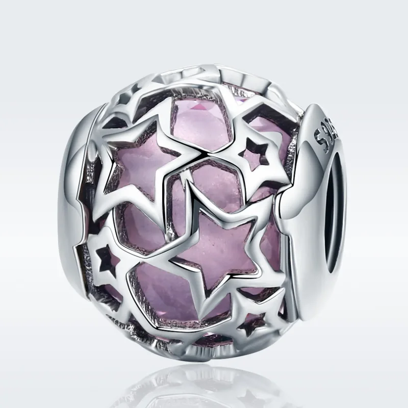 (image for) Pandora Style Silver Charm, Romantic Stars - SCC510 - View 2