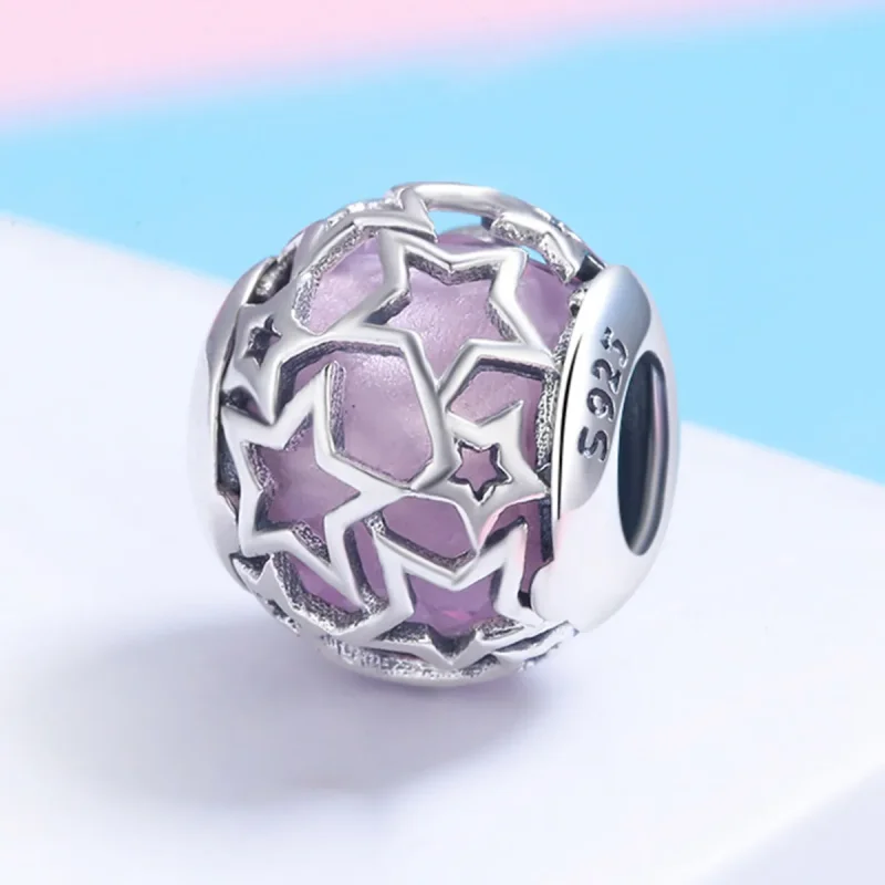 (image for) Pandora Style Silver Charm, Romantic Stars - SCC510 - View 3