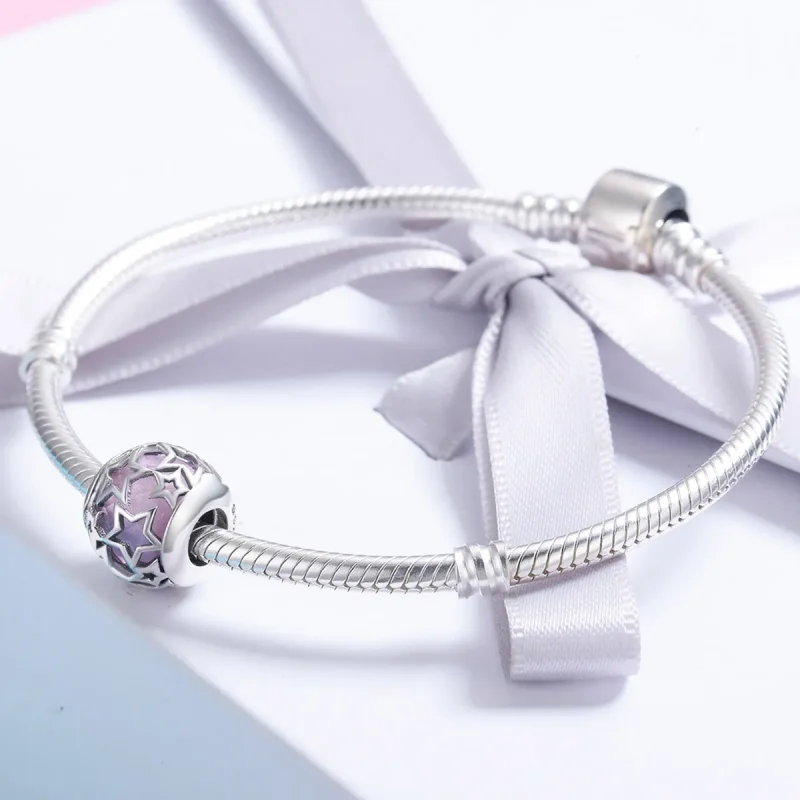 (image for) Pandora Style Silver Charm, Romantic Stars - SCC510 - View 4