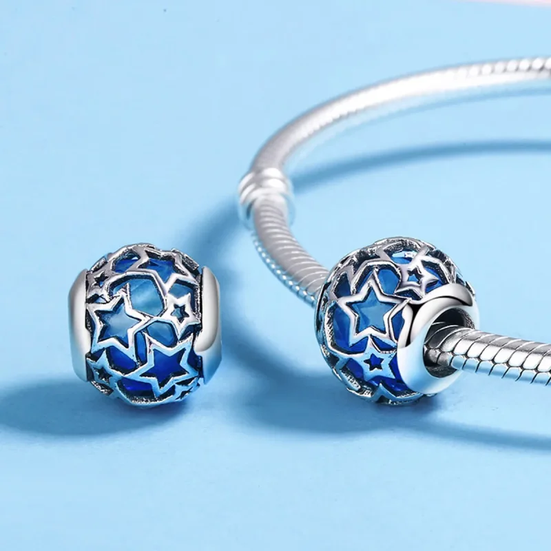 (image for) Pandora Style Silver Charm, Romantic Stars - SCC511 - View 5