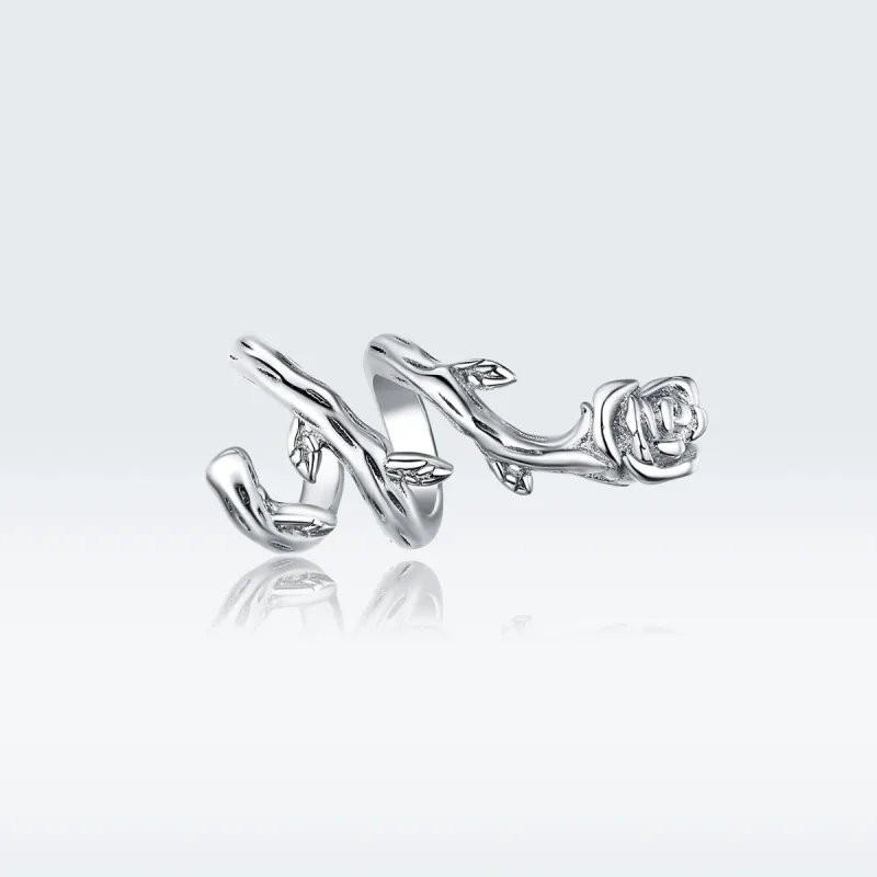 (image for) Pandora Style Silver Charm, Rose Vines - BSC310 - View 5