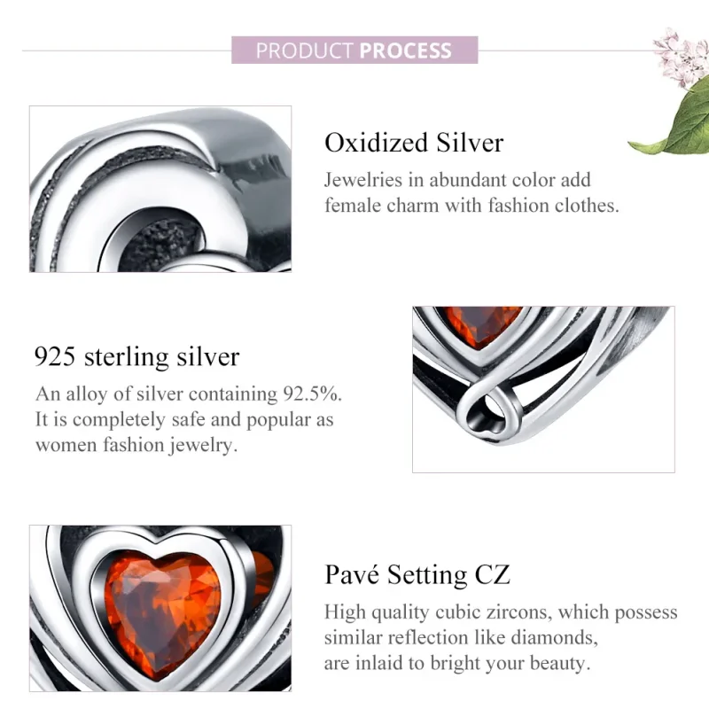 (image for) Pandora Style Silver Charm, Rugby Heart In Heart - SCC1472 - View 8