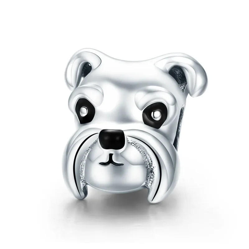 (image for) Pandora Style Silver Charm, Schnauzer, Black Enamel - SCC835 - Product Image