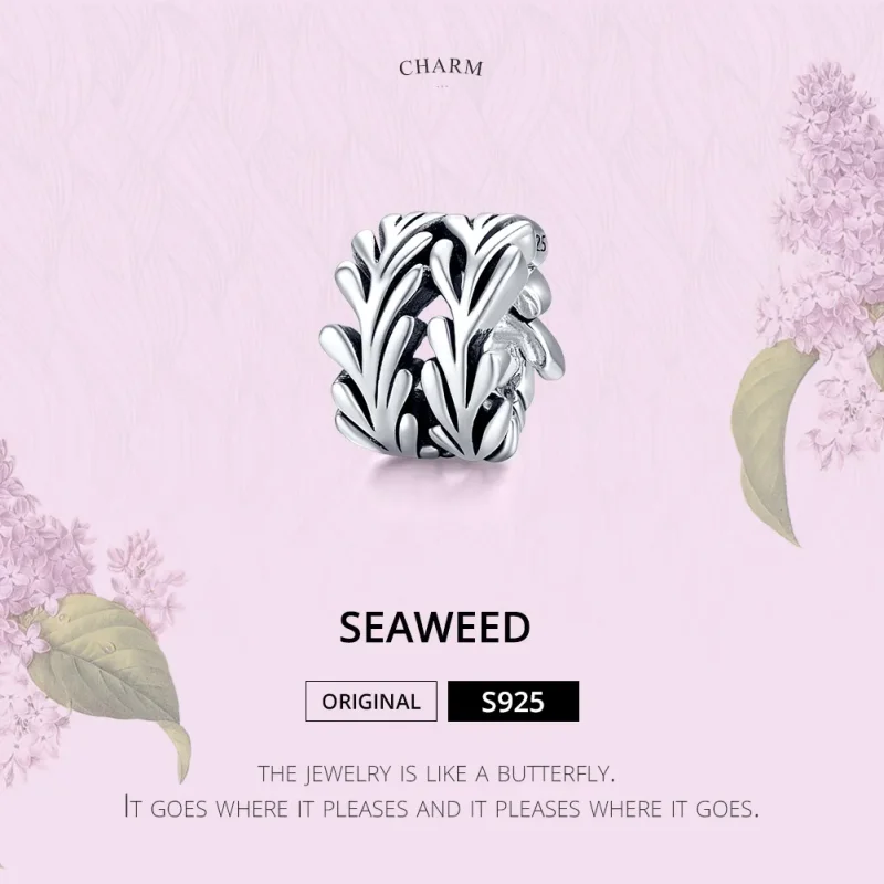 (image for) Pandora Style Silver Charm, Seaweed - SCC1534 - View 6