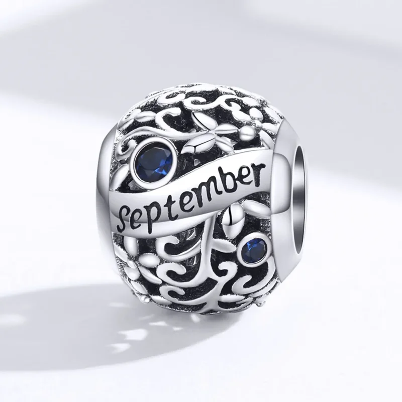(image for) Pandora Style Silver Charm, September Birthstone - SCC1385-9 - View 4