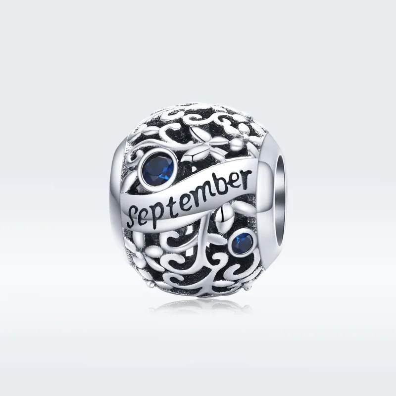 (image for) Pandora Style Silver Charm, September Birthstone - SCC1385-9 - View 5
