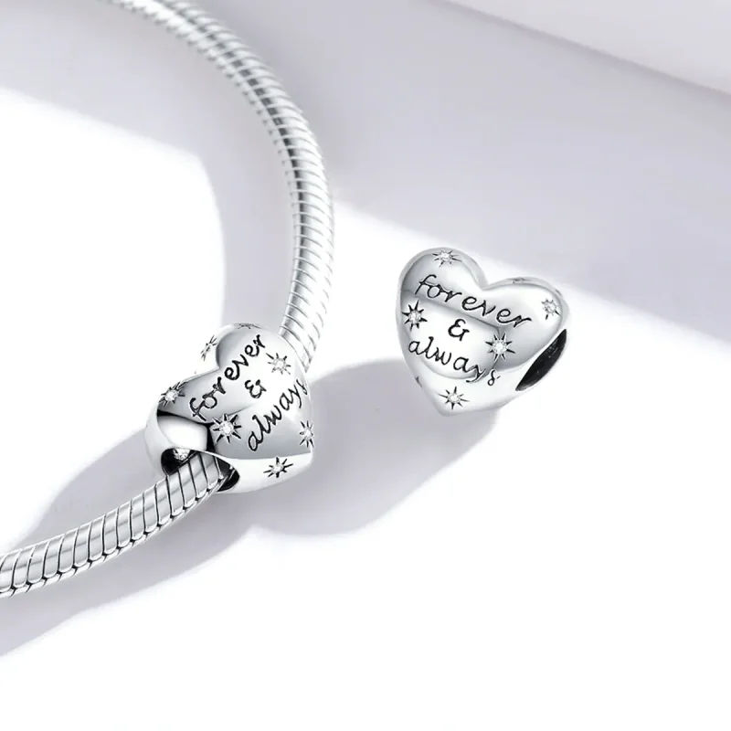 (image for) Pandora Style Silver Charm, Shining Heart - SCC1735 - View 4
