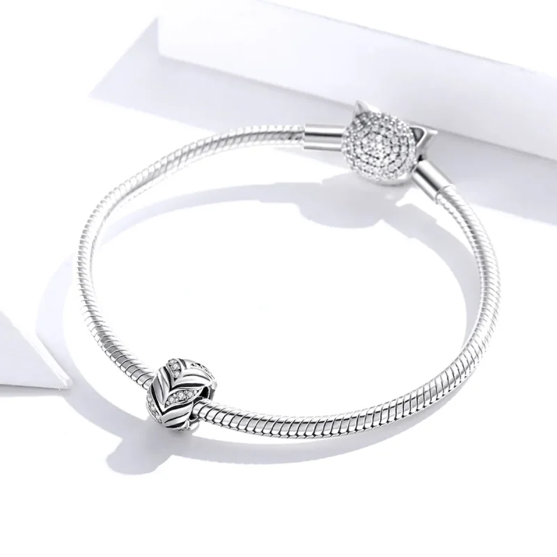 (image for) Pandora Style Silver Charm, Shining Wheat Ears - SCC1614 - View 3