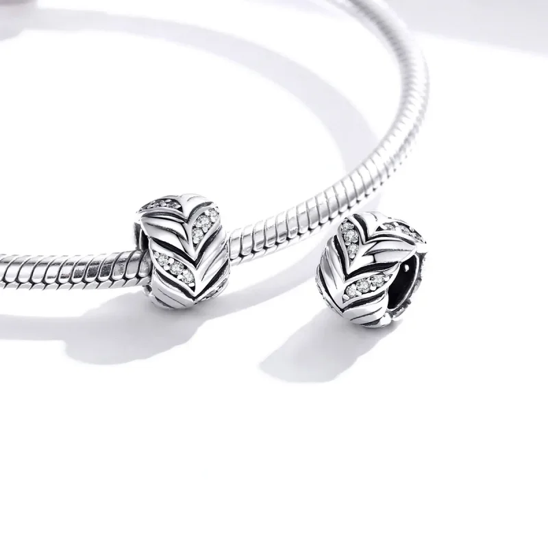 (image for) Pandora Style Silver Charm, Shining Wheat Ears - SCC1614 - View 4