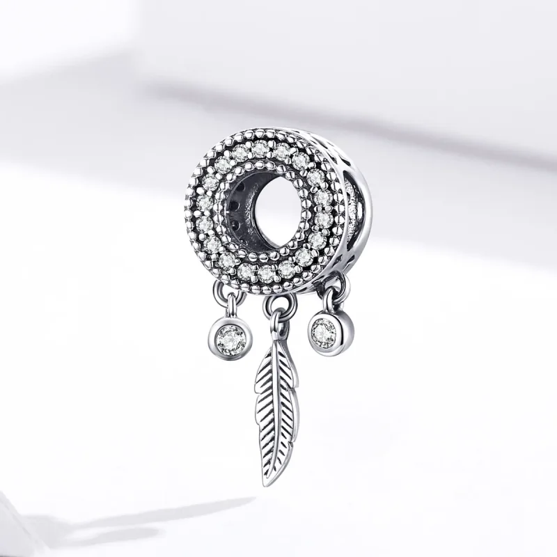 (image for) Pandora Style Silver Charm, Shiny Feather - SCC1550 - View 3