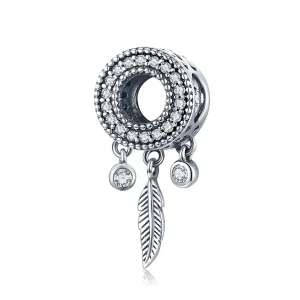 (image for) Pandora Style Silver Charm, Shiny Feather - SCC1550