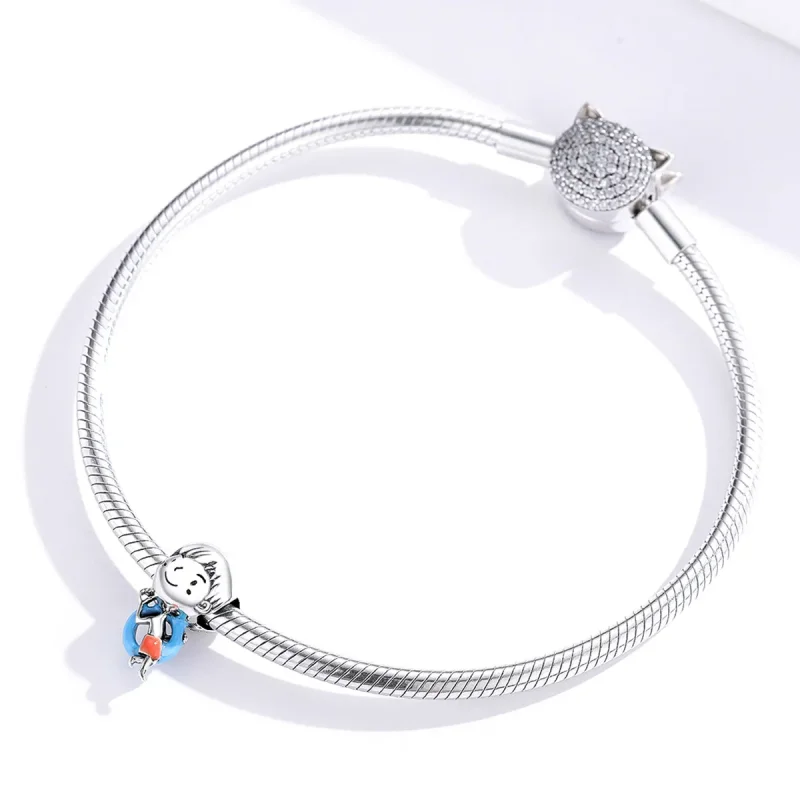 (image for) Pandora Style Silver Charm, Shunshine Baby Boy, Multicolor Enamel - SCC1526 - View 3