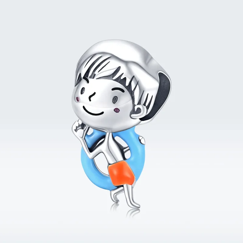 (image for) Pandora Style Silver Charm, Shunshine Baby Boy, Multicolor Enamel - SCC1526 - View 5