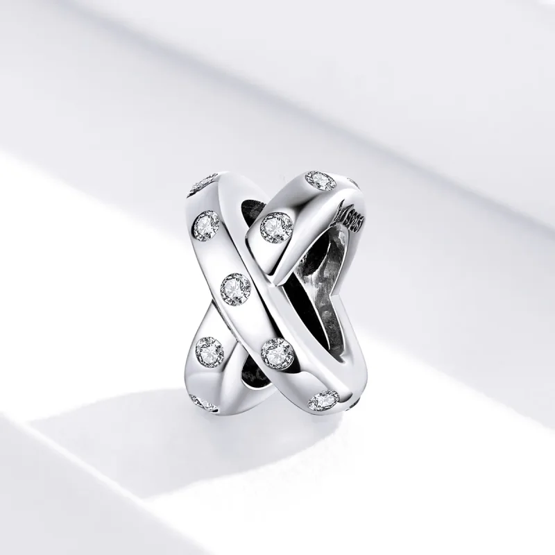 (image for) Pandora Style Silver Charm, Simple Geometry - SCC1515 - View 2