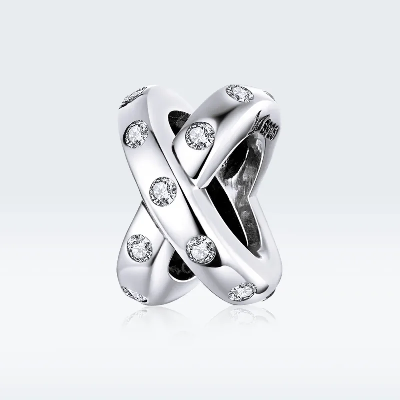 (image for) Pandora Style Silver Charm, Simple Geometry - SCC1515 - View 5