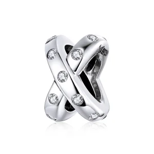 (image for) Pandora Style Silver Charm, Simple Geometry - SCC1515