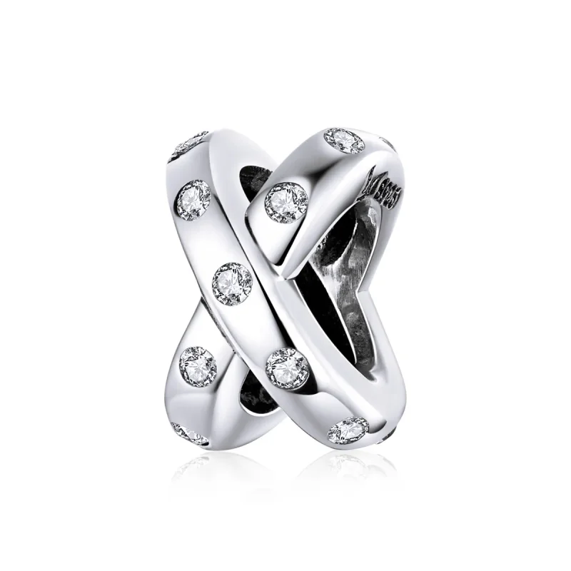 (image for) Pandora Style Silver Charm, Simple Geometry - SCC1515 - Product Image