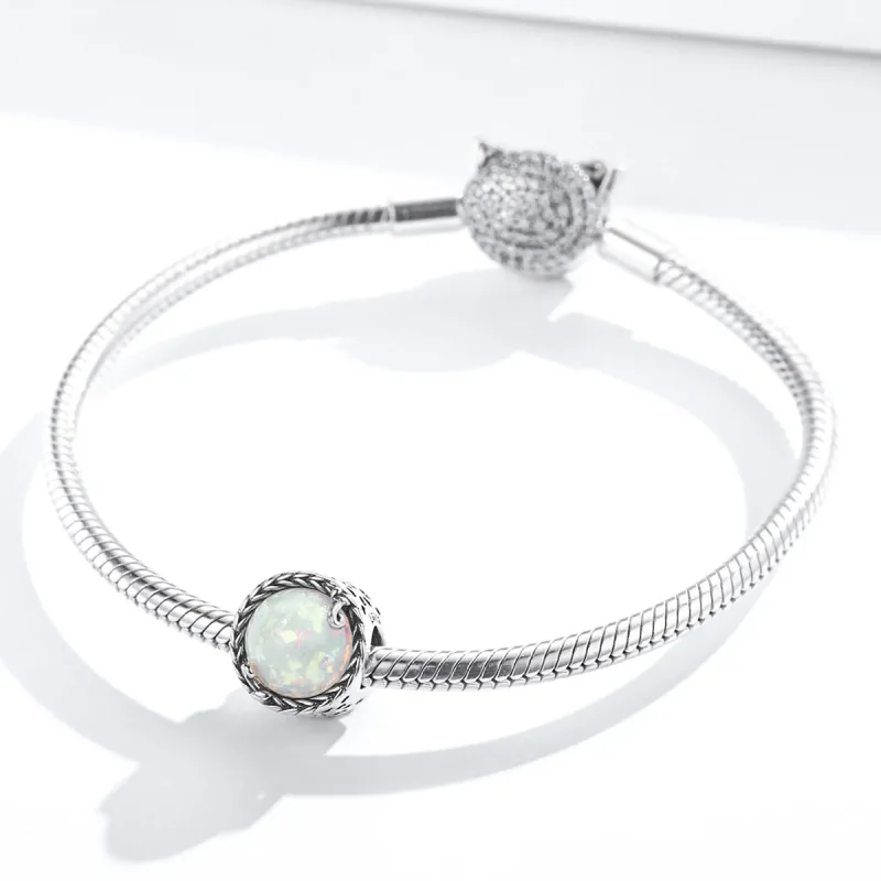 (image for) Pandora Style Silver Charm, Simple Vine - SCC1576 - View 3