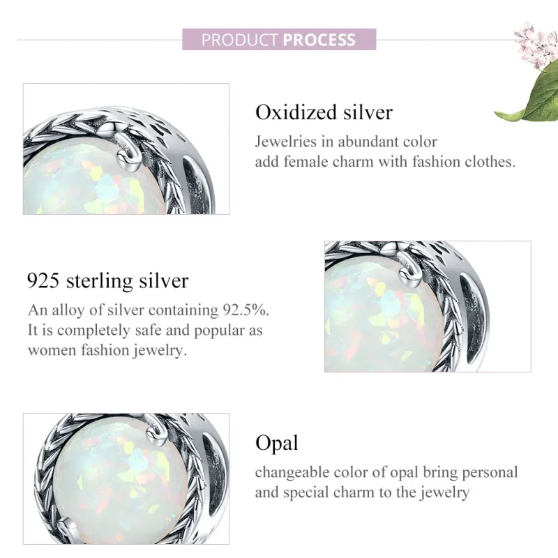 (image for) Pandora Style Silver Charm, Simple Vine - SCC1576 - View 8