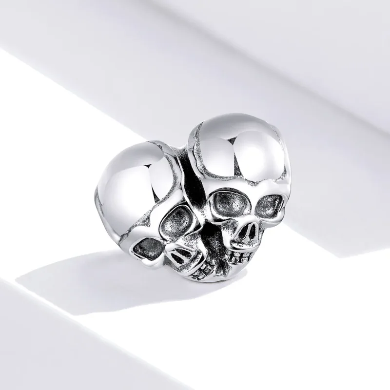 (image for) Pandora Style Silver Charm, Skulls - SCC1519 - View 2