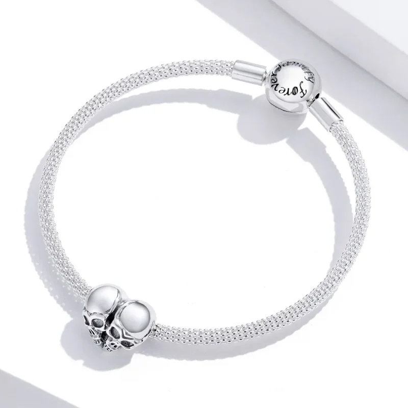 (image for) Pandora Style Silver Charm, Skulls - SCC1519 - View 3