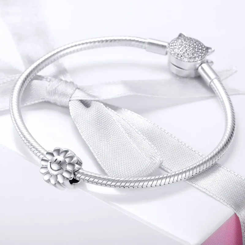 (image for) Pandora Style Silver Charm, Smiling Sun - SCC901 - View 3