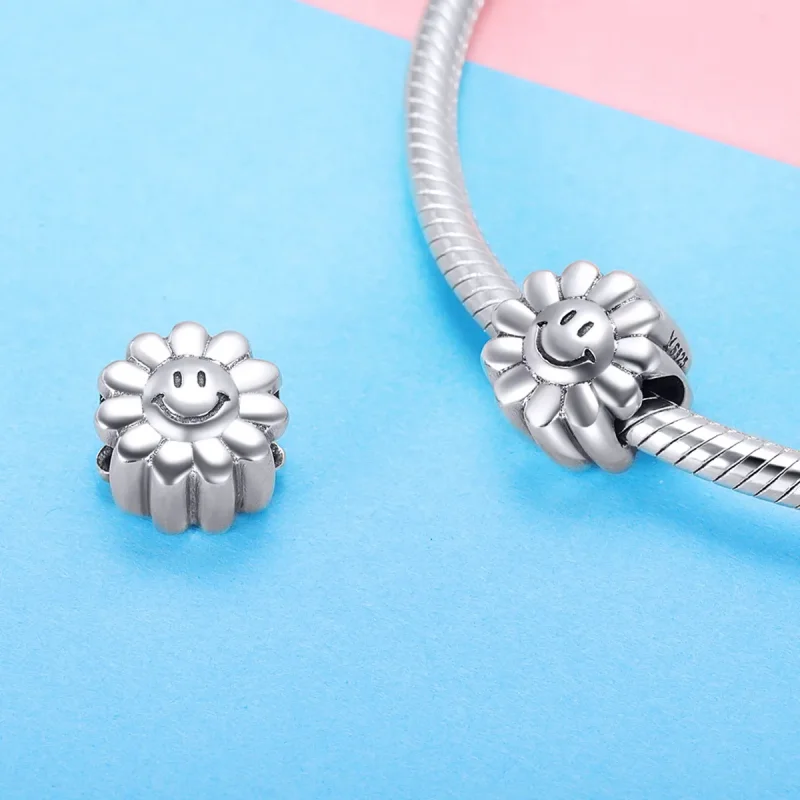 (image for) Pandora Style Silver Charm, Smiling Sun - SCC901 - View 4