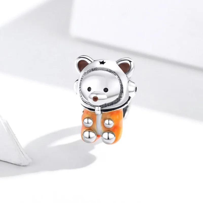 (image for) Pandora Style Silver Charm, Space Bear, Multicolor Enamel - SCC1693 - View 2