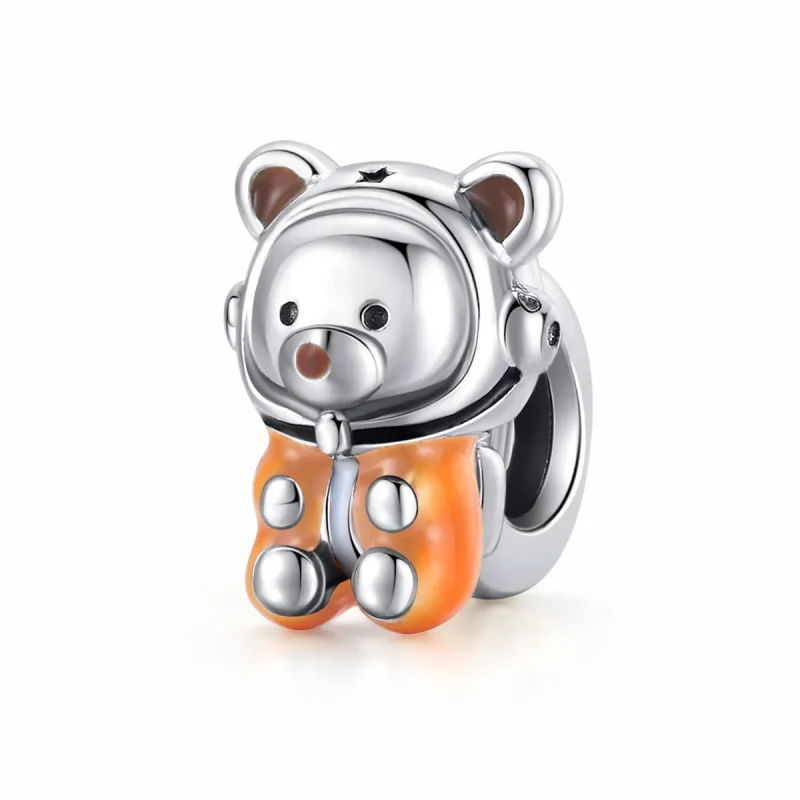 (image for) Pandora Style Silver Charm, Space Bear, Multicolor Enamel - SCC1693 - Product Image