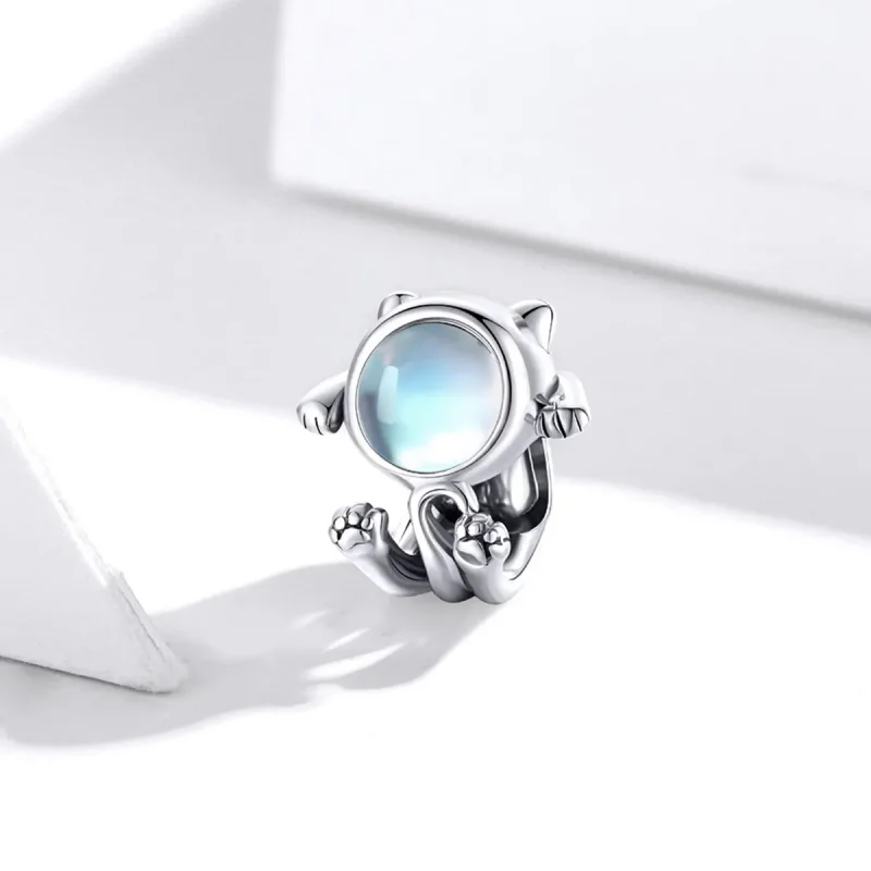 (image for) Pandora Style Silver Charm, Space Cat - SCC1697 - View 2