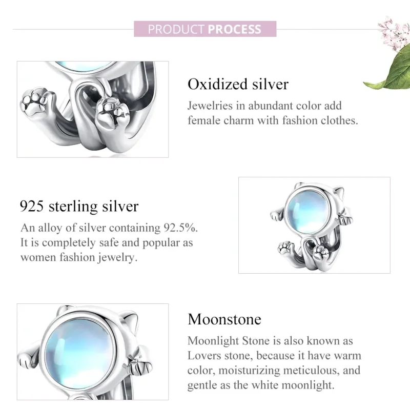 (image for) Pandora Style Silver Charm, Space Cat - SCC1697 - View 8
