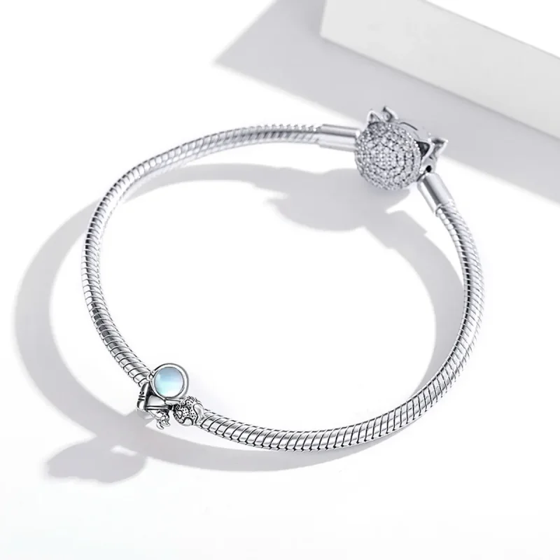 (image for) Pandora Style Silver Charm, Space Walk - SCC1694 - View 3